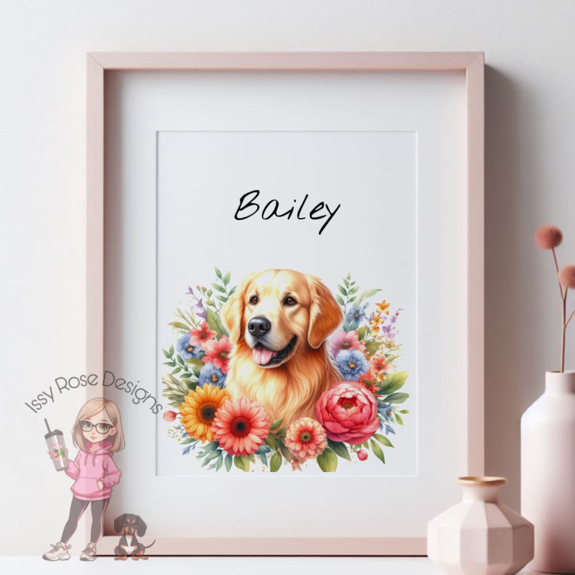 Digitally Drawn Pet Portrait - A4
