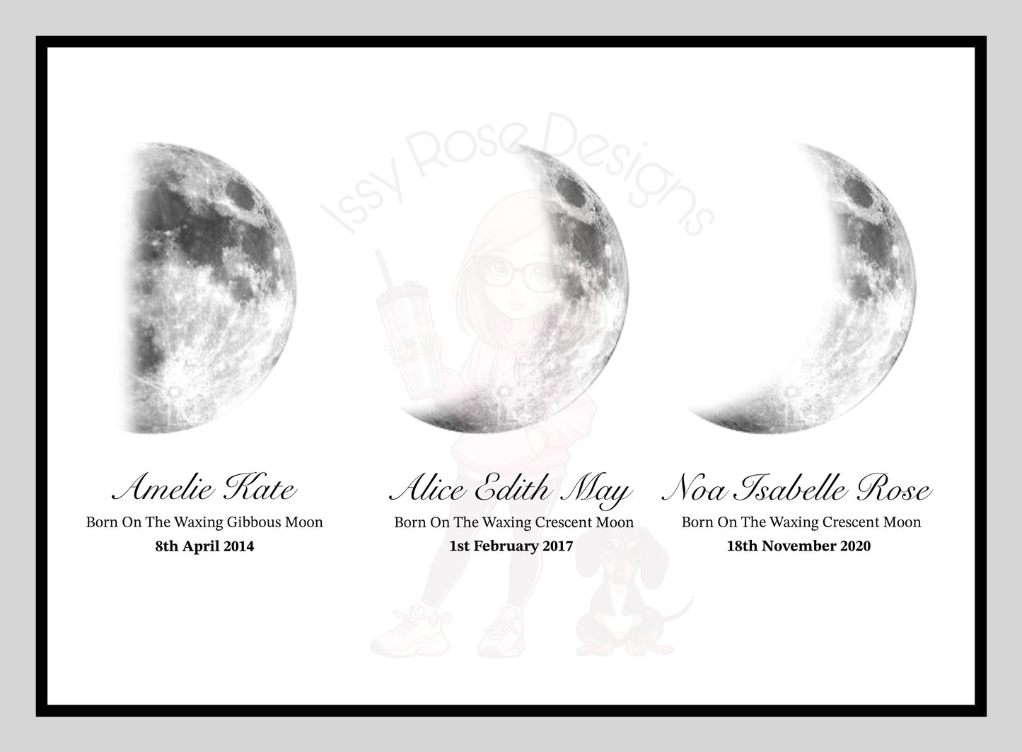 Moon Phase Print - A4