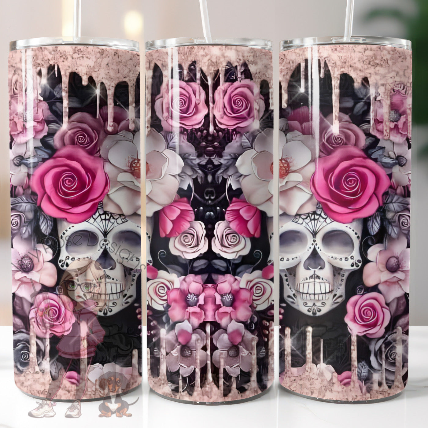 Skull & Roses 20oz Tumbler