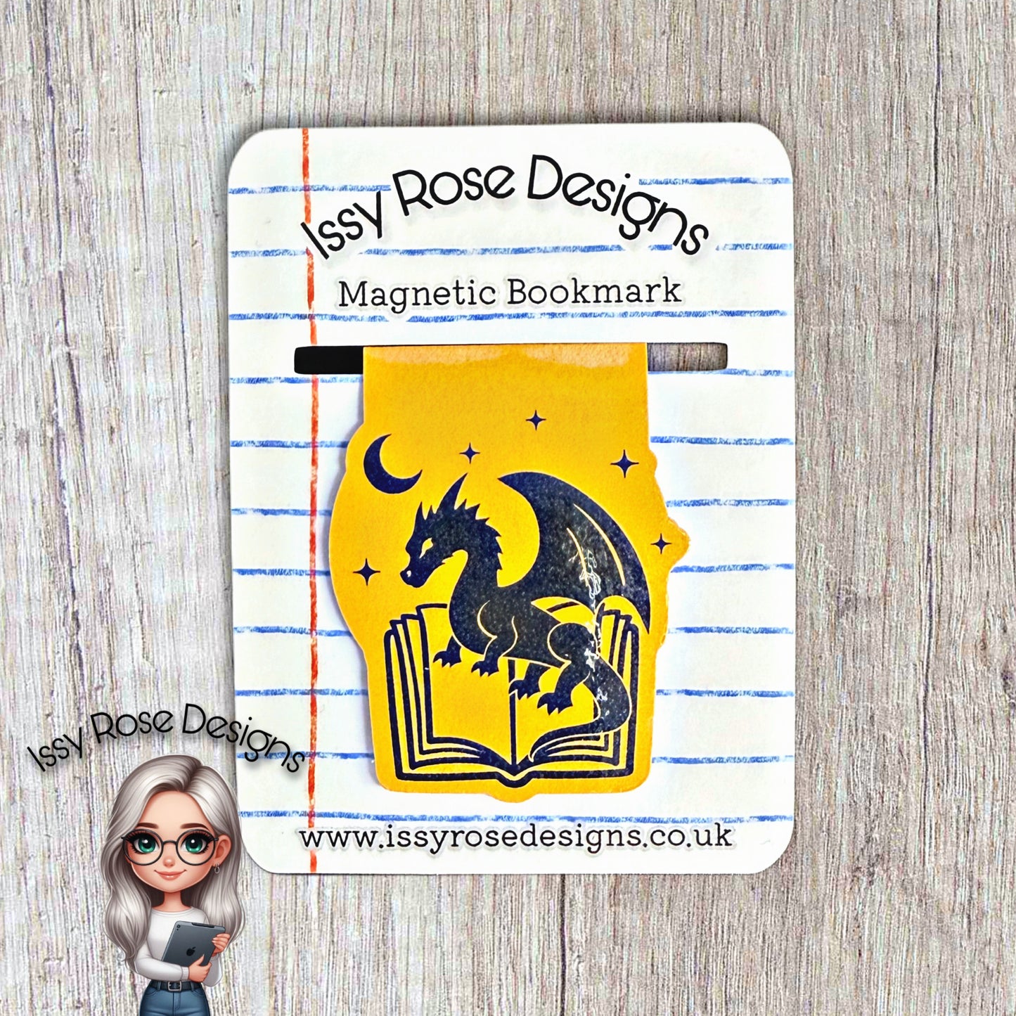 Magnetic Bookmark - Book Dragon
