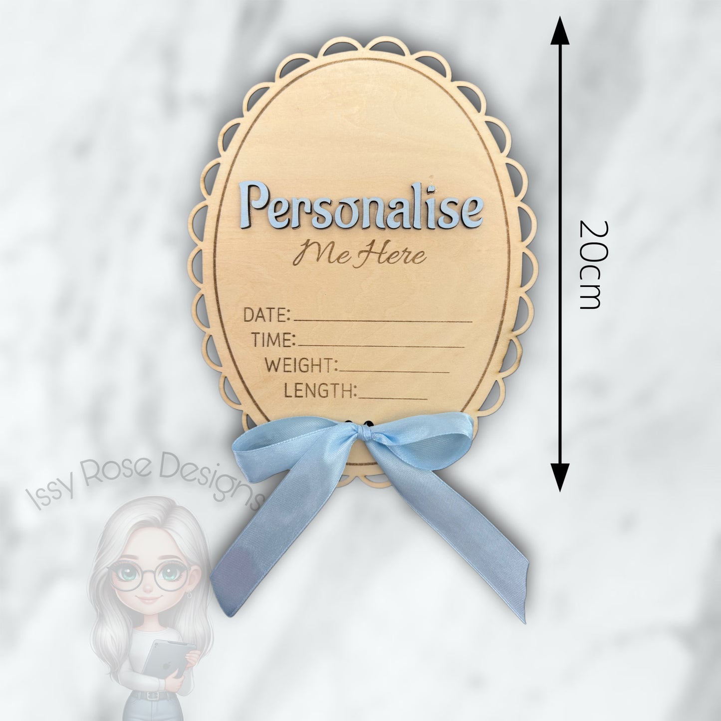 3d Baby Birth Details Plaque