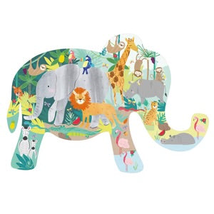 Shaped 40 Piece Jigsaw - Jungle