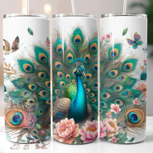 Peacock 20oz Straw Tumbler