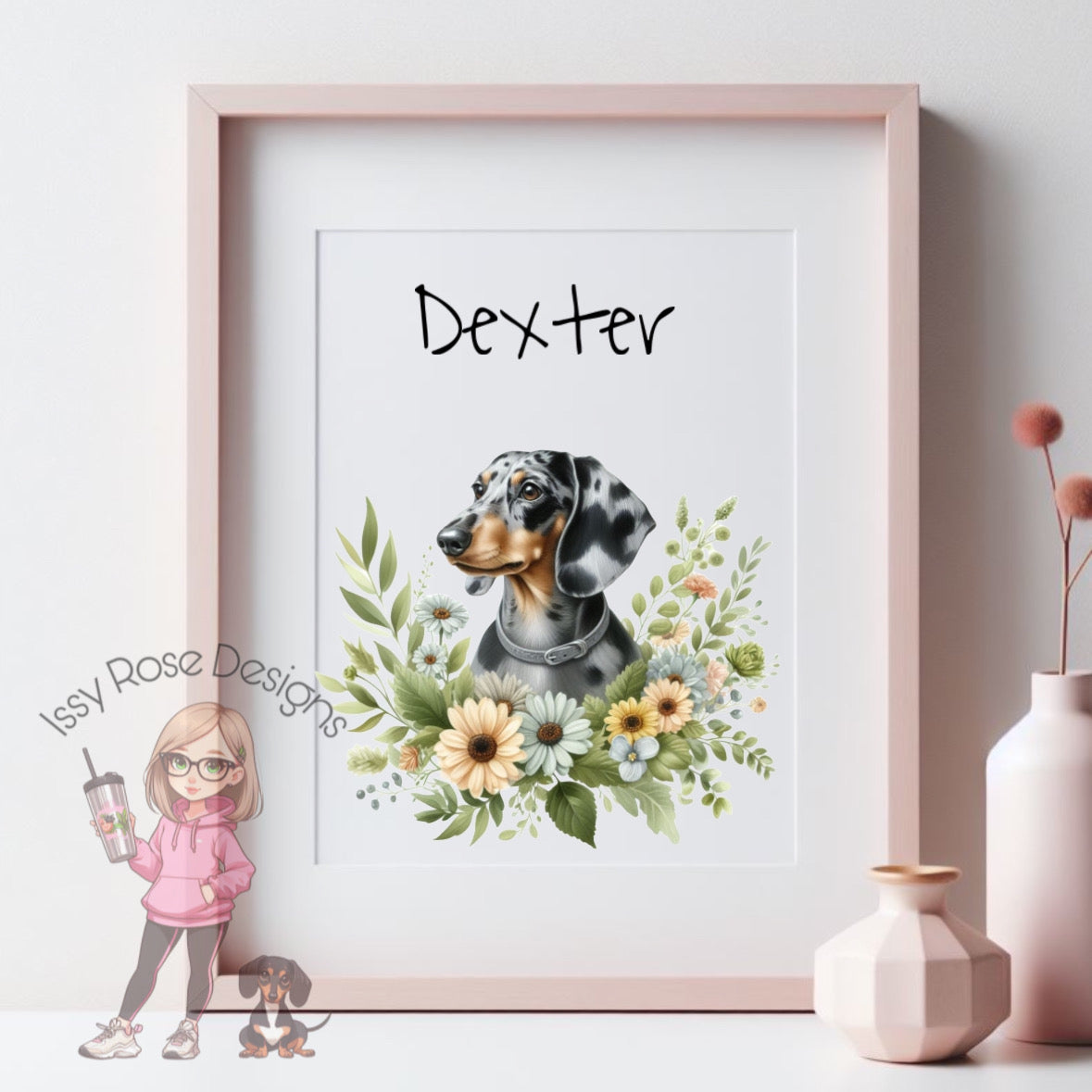 Digitally Drawn Pet Portrait - A4