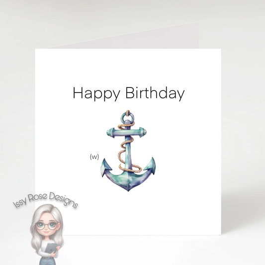 Birthday (W)Anchor Card