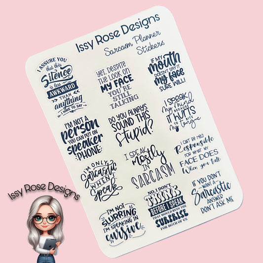 Sarcasm Planner Stickers