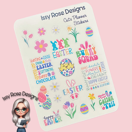 Cute Easter Planner Stickers