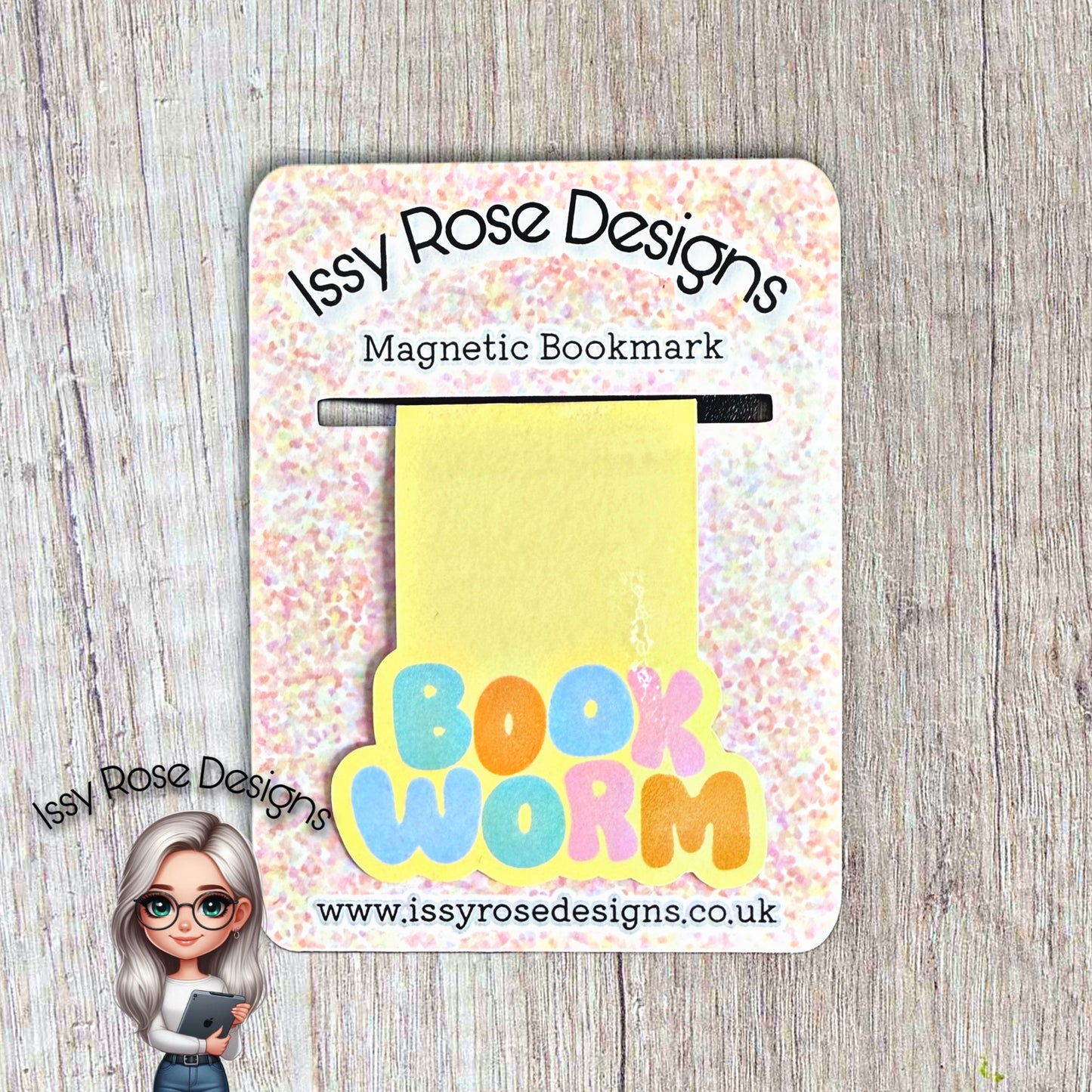 Magnetic Bookmark - Book Worm