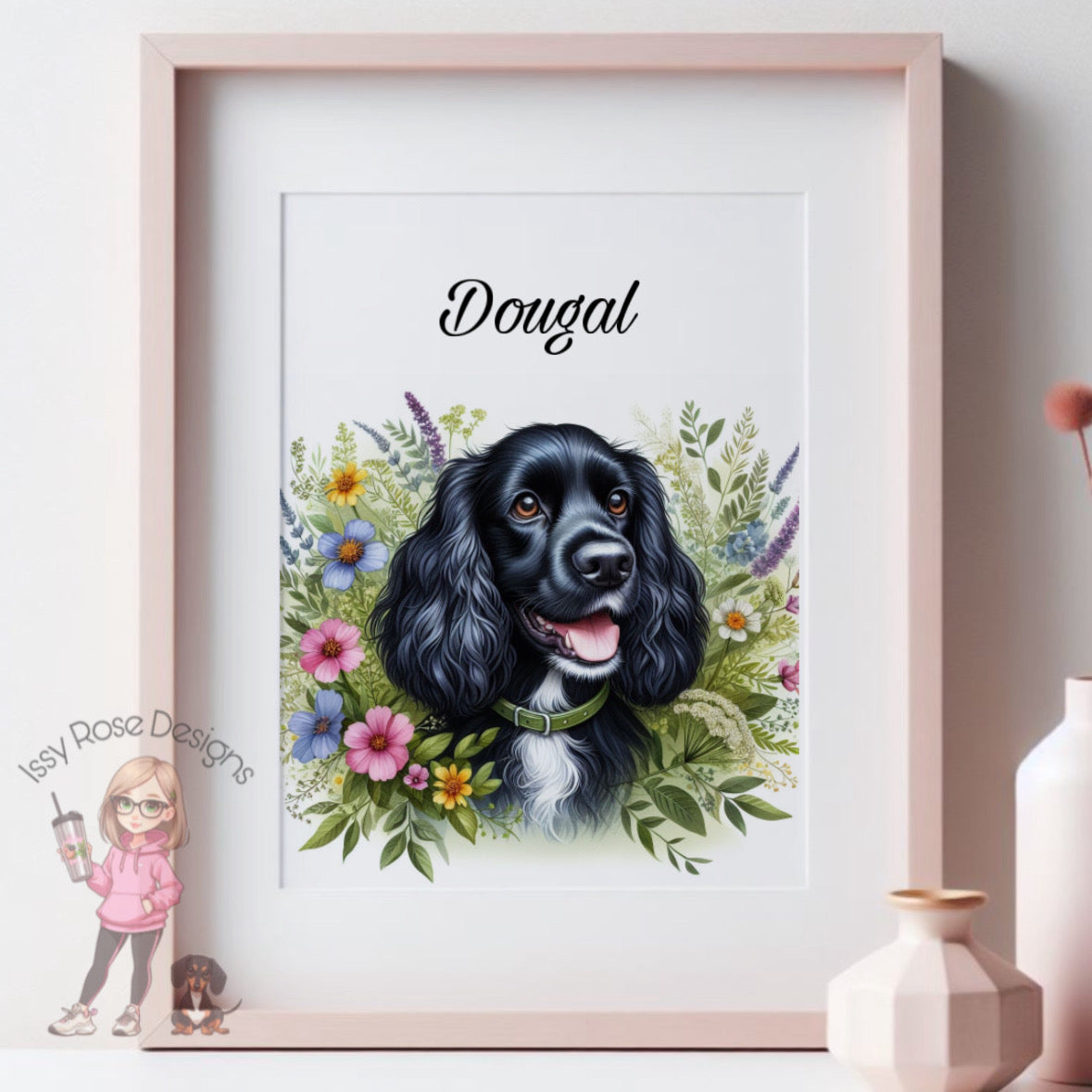 Digitally Drawn Pet Portrait - A4
