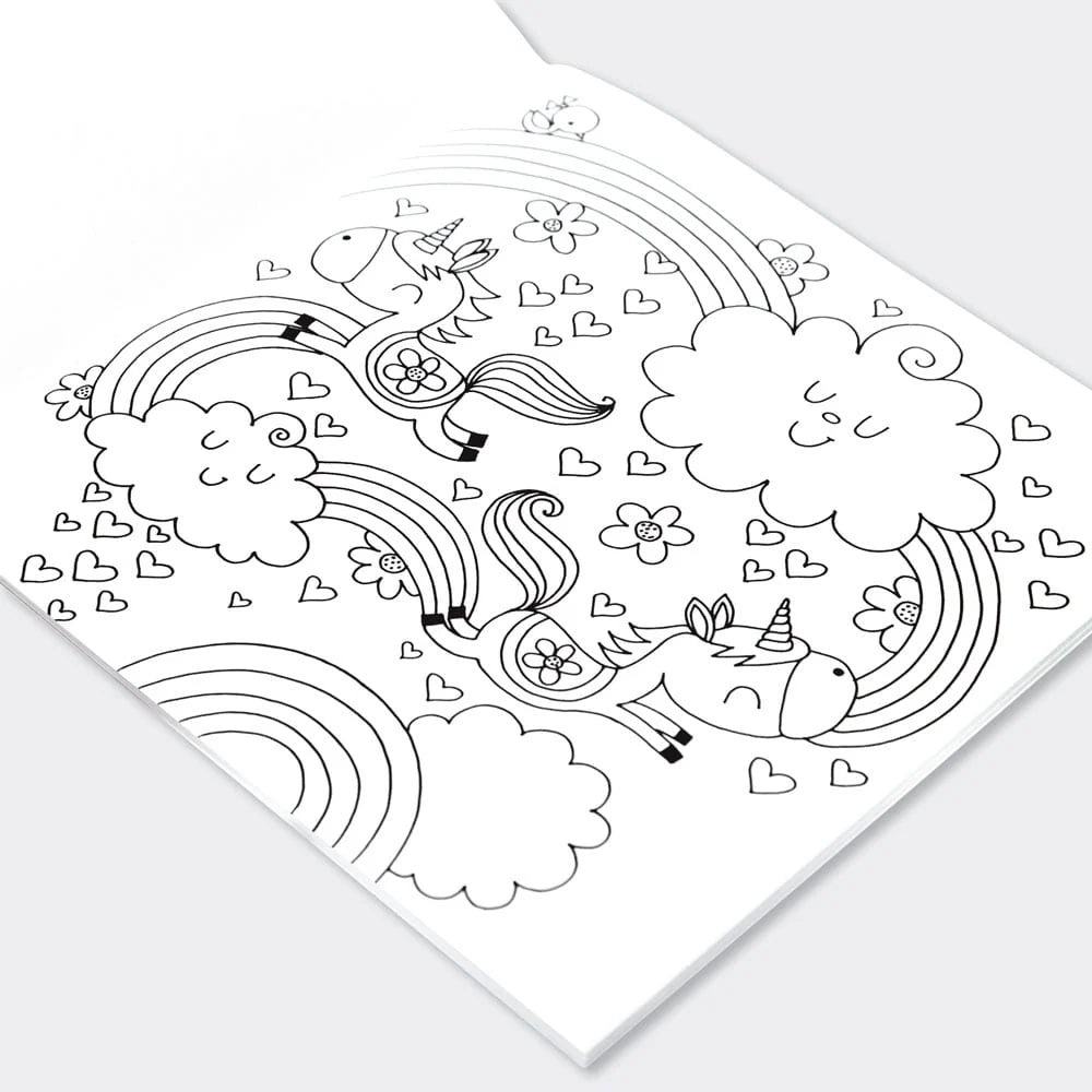 Colouring Book - Unicorns & Rainbows