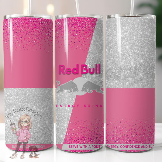 Pink Glitter Red Bull Can 20oz Tumbler